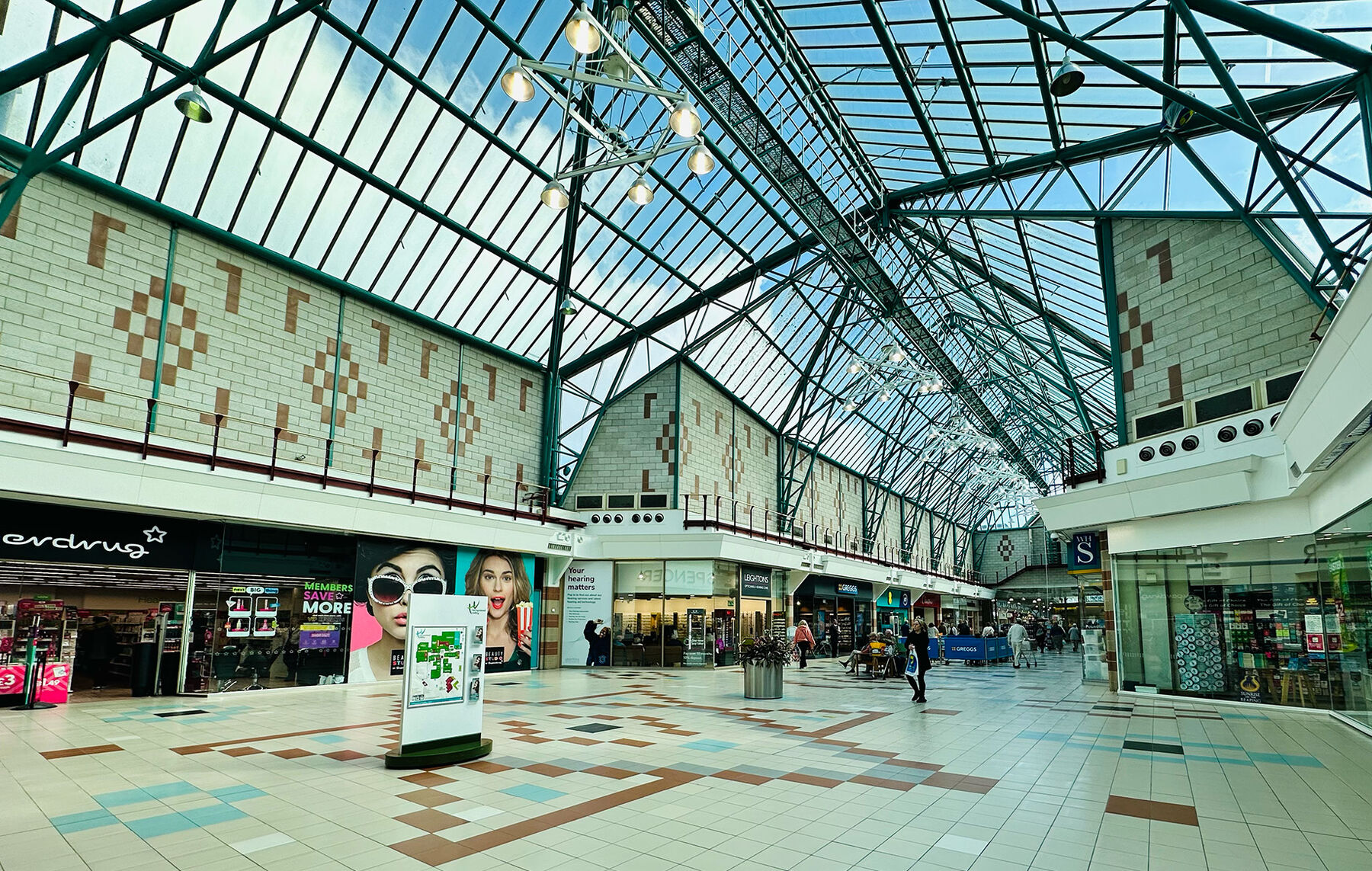 Internal shot of Hempstead Valley Shopping Centre.