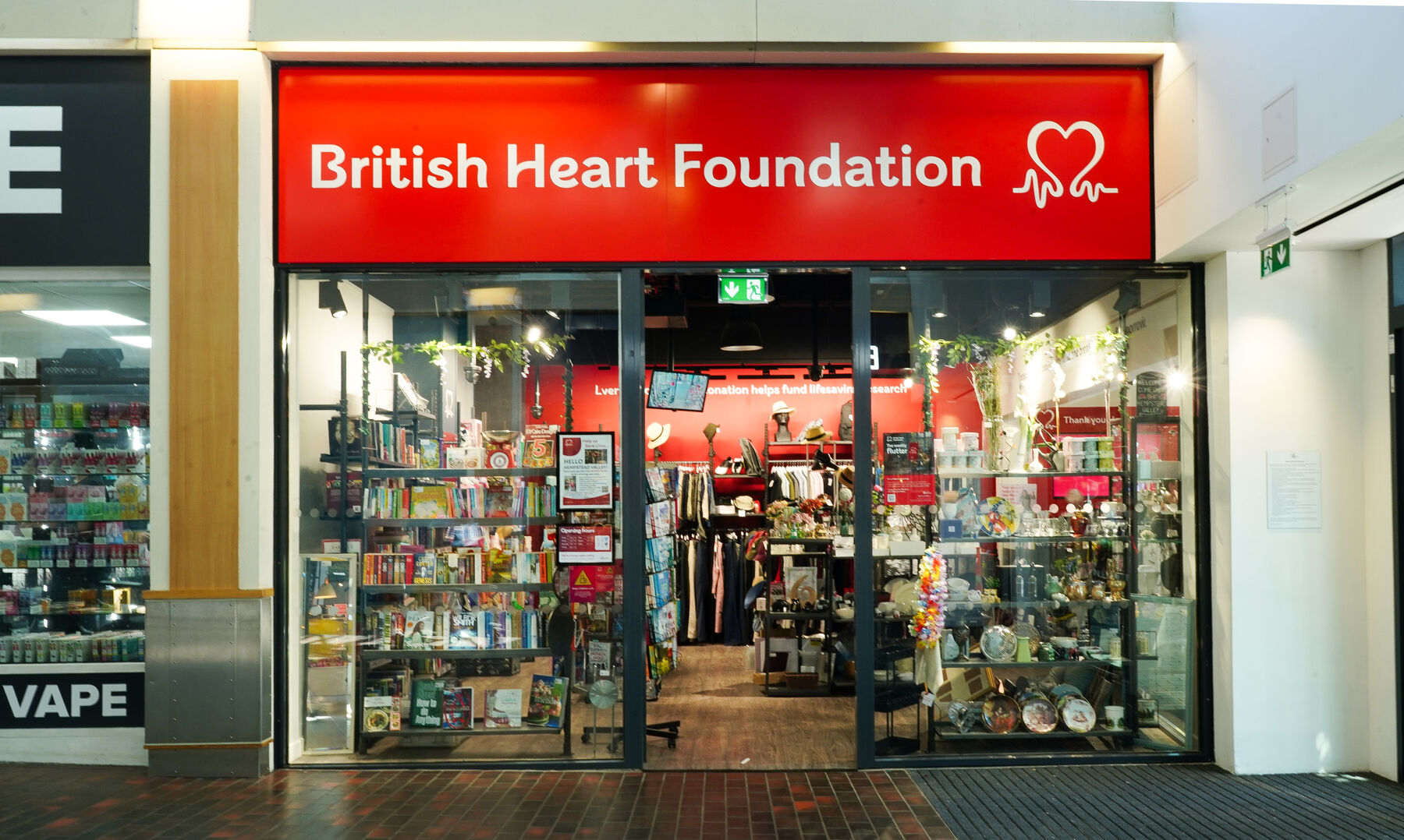 British Heart Foundation in Hempstead Valley Shopping Centre.