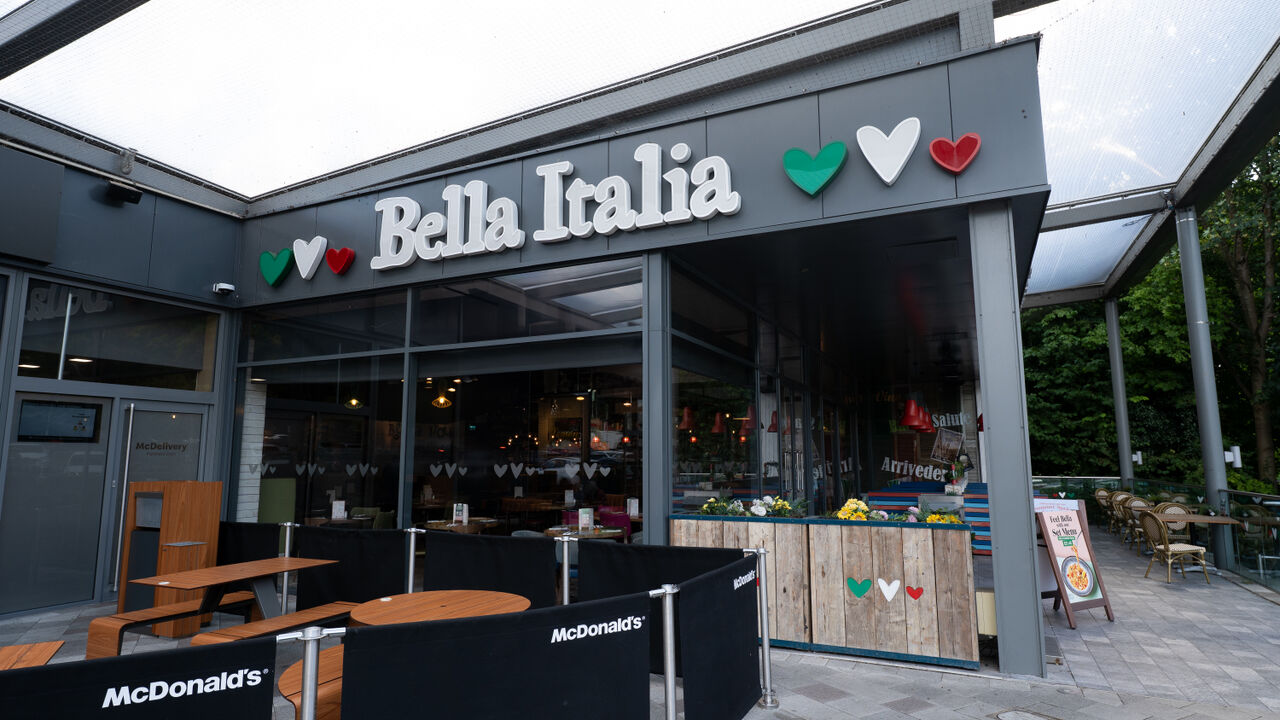 Bella Italia at Hempstead Valley Shopping Centre.