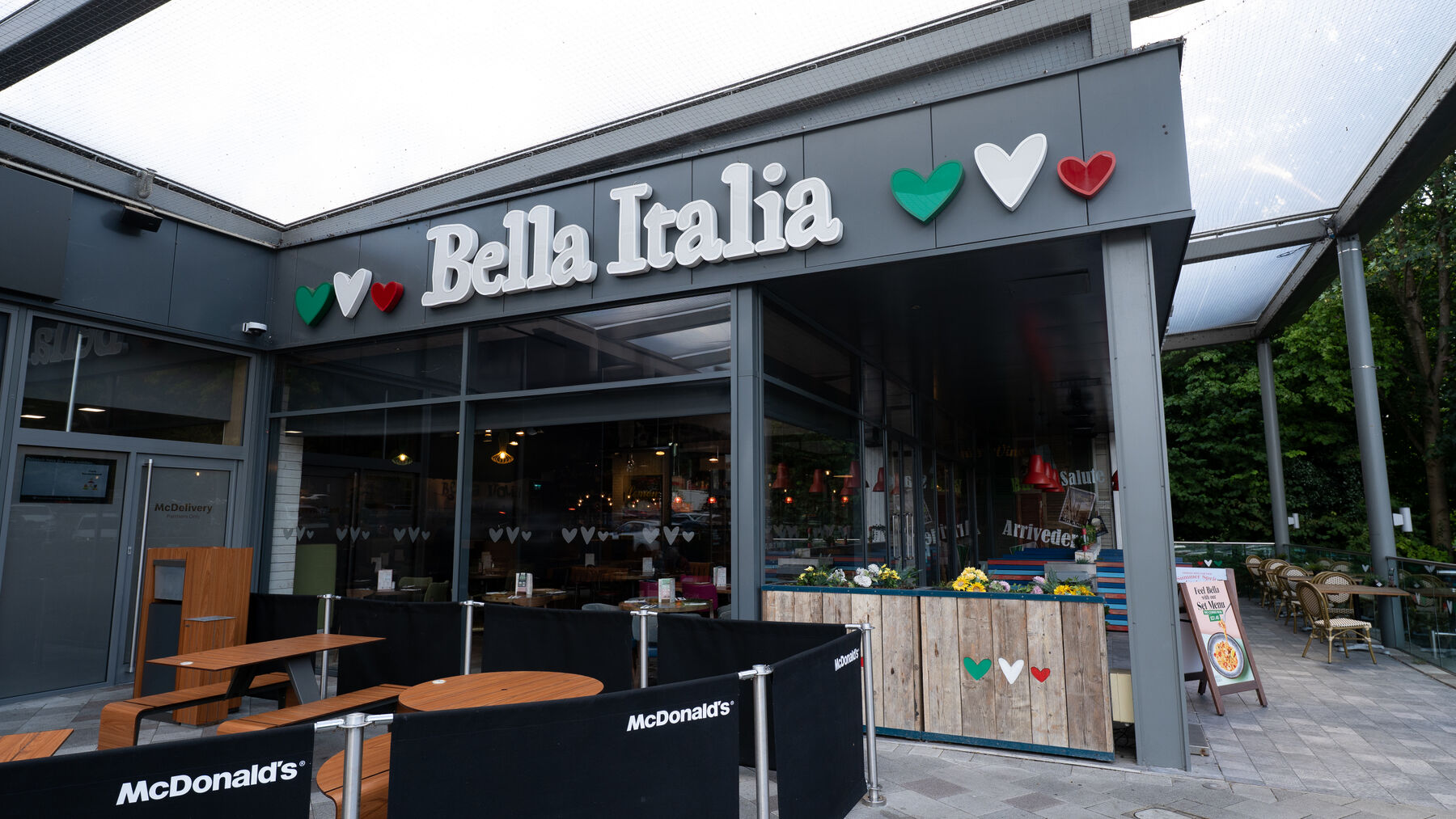 Bella Italia at Hempstead Valley Shopping Centre.