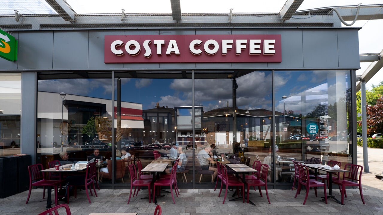 Costa Coffee in Hempstead Valley Shopping Centre.