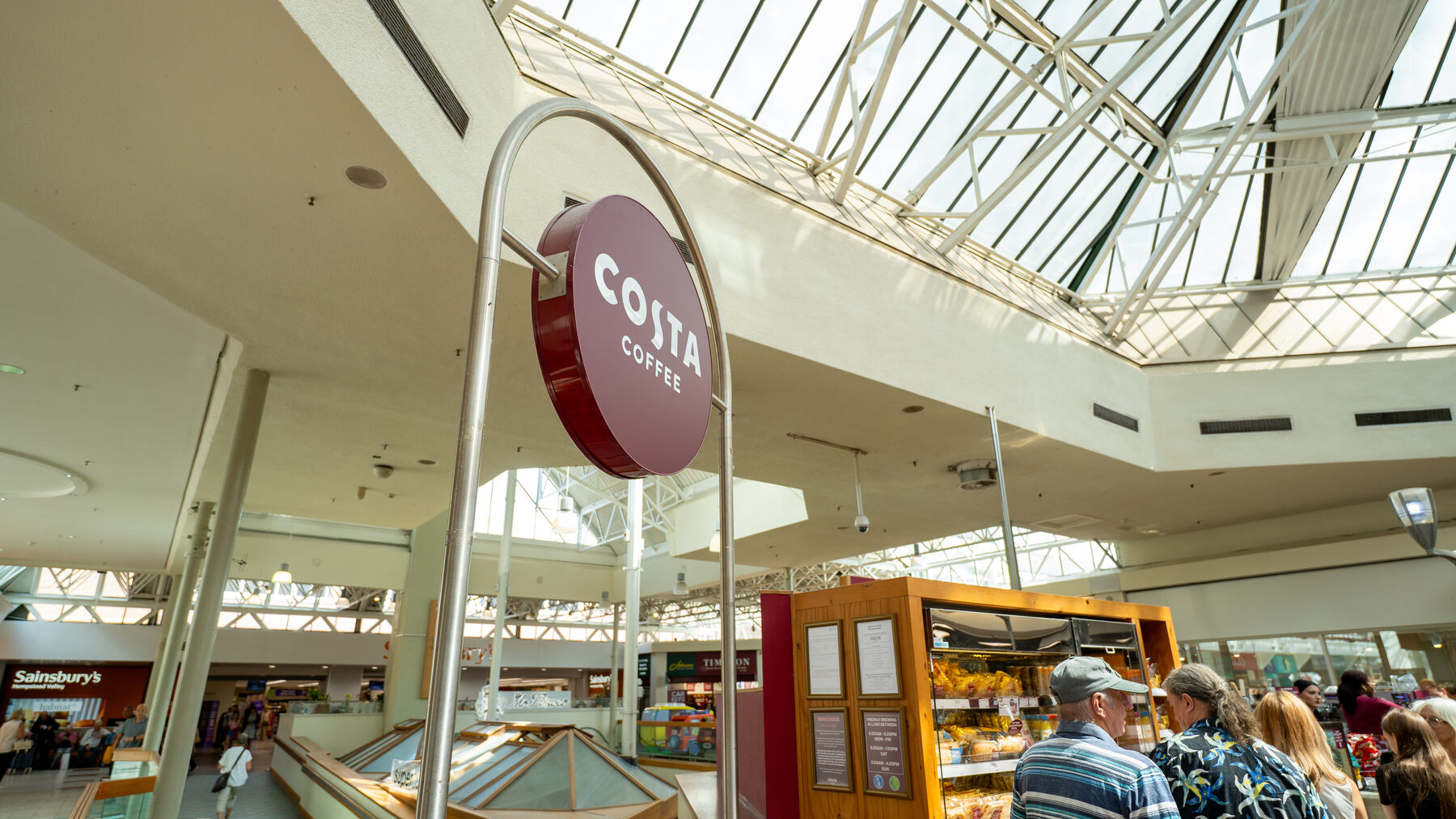 Costa Coffee in Hempstead Valley Shopping Centre.