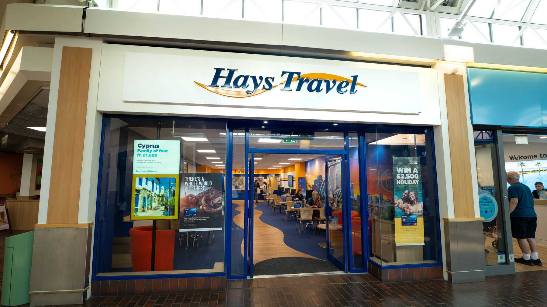 Hays Travel in Hempstead Valley Shopping Centre.