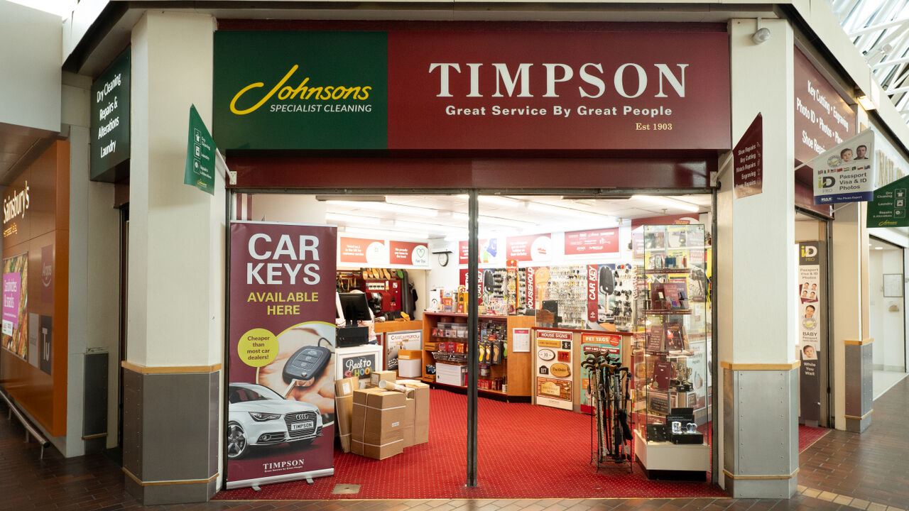Timpson in Hempstead Valley Shopping Centre.