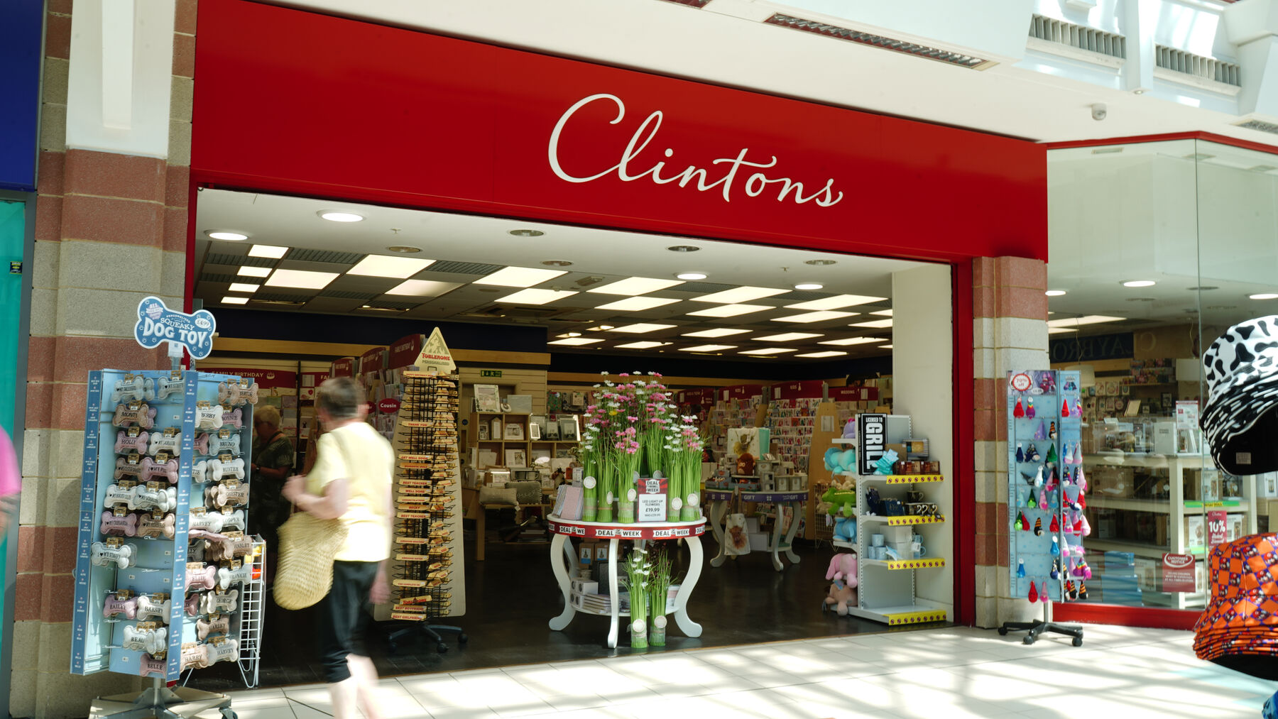 Clintons in Hempstead Valley Shopping Centre.
